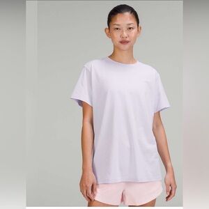 Lululemon All Yours Cotton T-Shirt, Pastel Blue, Size 18